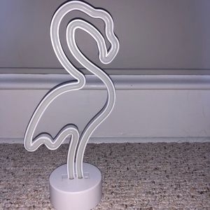 Neon LED Flamingo Light 12” Tall